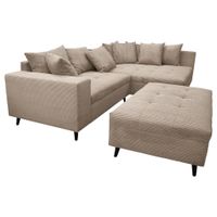 MID.YOU ROHOVÁ SEDAČKA, textil, světle hnědá