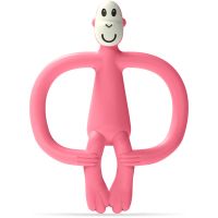 Matchstick Monkey Monkey Teether Beißring mit 2 in 1 Bürste Pink 1 St.