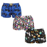 3PACK női bő szárú boxeralsó Styx art klasszikus gumipánt többszínű (3K11889) M