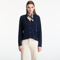 Sweter Tommy Hilfiger Mid Gg Cable V-Nk Ls Cardigan Dark Night Navy S
