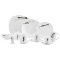 Boxxx KOMBINOVANÝ SERVIS 62-dielne, porcelán keramika