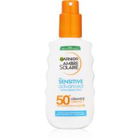 Garnier Ambre Solaire Sensitive Advanced Sonnenspray für empfindliche Oberhaut SPF 50+ 150 ml