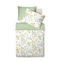 Fleuresse POSTEĽNÁ BIELIZEŇ, makosatén, biela, svetlozelená, svetložltá, olivovozelená, tmavooranžová, 140/200 cm