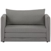 MID.YOU ROZKLADACIA POHOVKA, textil, čierna, biela