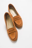 LuviShoes Women's Tan Nubuck Leather Flats F02