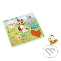 Farm Drevené vkladacie puzzle s úchytom Zvieratká - puzzle z kategorie Maxi dílky