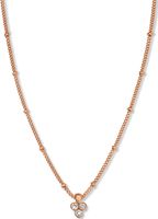 Rosefield Pozlacený náhrdelník s trojitým krystalem Swarovski Toccombo JTNTRG-J443