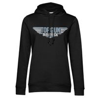 Damen Sweatshirt Top Gun - Maverick Distressed Logo - Black - HYBRIS M
