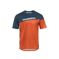 HORSEFEATHERS Bike dres Quantum - petrol/burnt orange ORANGE velikost M