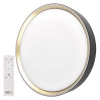 LED přisazené svítidlo ILVI, kruhové 30W, stmívání+CCT, černá+champagne