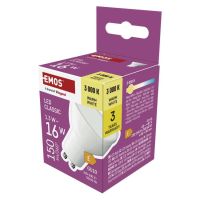 LED žárovka Classic MR16 bílá / GU10 / 1,3 W (16 W) / 150 lm / teplá bílá