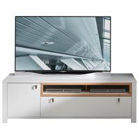 Landscape SKRINKA POD TV, buk, biela, farba buka, 162/51/47 cm