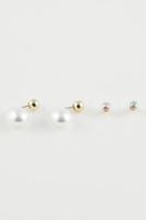 DEFACTO Women's 2-Piece Pearl Earrings