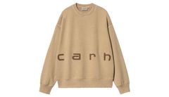 Carhartt WIP Felt Script Sweat Peanut Pánske - Mikiny a mikiny s kapucou Carhartt WIP - Hnedá - I034041_2J8_GD-S - Size: S