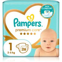 Pampers Premium Care Size 1 одноразові підгузки 2-5 kg 26 кс