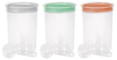 Dóza Curver® DRY FOOD, 1,7L, s odmerkou, mix farieb mint/sivá/broskyňová, 13x19 cm