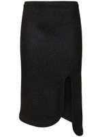 Padded Wool Midi Tube Skirt