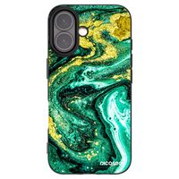 Silikónový čierny obal pre Apple iPhone 16 - Green Gold