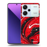 Silikónový čierny obal pre Xiaomi Redmi Note 13 Pro+ 5G - Red black