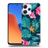 Silikónový prehľadný obal pre Xiaomi Redmi 12 4G - Pink Monstera