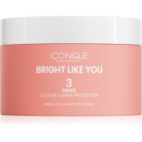 ICONIQUE Professional BRIGHT LIKE YOU Colour & Shine Protection Mask odnawiająca maska ochronna do włosów farbowanych 200 ml