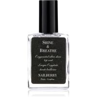 NAILBERRY Shine & Breathe Oxygenated Ultra Shine Top Coat nadlak za popolno zaščito in intenziven sijaj 15 ml