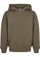 Girl's Organic Hooded Olive