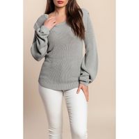 Langarmpullover, Grau