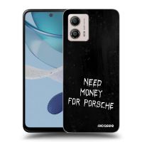 Silikónový prehľadný obal pre Motorola Moto G53 5G - Black Fuel