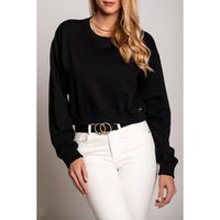 Sport-Langarm-Baumwoll-Sweatshirt  Avesta, Schwarz