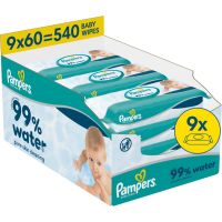 Pampers 99% Water Baby Wipes vlažni čistilni robčki za otroke 9x60 kos