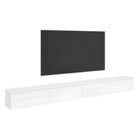 P & B NÍZKA KOMODA, biela, biela s vysokým leskom, 300/32/33 cm