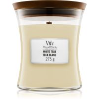 Woodwick White Teak świeczka zapachowa z drewnianym knotem 275 g