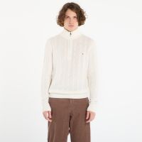 Sweter Tommy Hilfiger Lambswool Blend Cable Zip Mock Ivory Petal XL