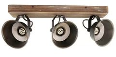 German Stropní svítidlo / 40 W / 3 x GU10 / dřevo / kov / černá
