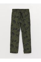 LC Waikiki Elastic Waist Printed Fleece Lined Boy's Trousers