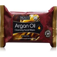 Beauty Formulas Argan Oil вологі очищуючі серветки 25 кс