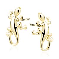 Olivie Strieborné náušnice JAŠTERICA GOLD 8309