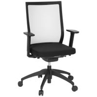 MID.YOU OTOČNÁ STOLIČKA, sieťovina, plochá tkanina, chrómová, čierna
