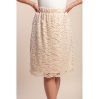 Spitzenrock Plus Size, Beige