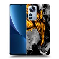 Silikónový prehľadný obal pre Xiaomi 12 Pro - Black Gold