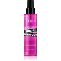 Redken Quick Blowout термозащитен спрей за оформяне с преса и маша за по-бързо оформяне на прическата със сешоар 125 мл.