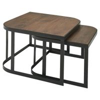 MID.YOU SADA KONFERENČNÝCH STOLÍKOV, tmavohnedá, drevo, 60/60/40 cm