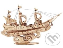 Dřevěné 3D puzzle Plachetnice (řezané laserem) - puzzle z kategorie 3D puzzle