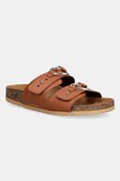 Love Moschino papuci cu toc plat pentru femei, din piele