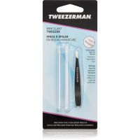 Tweezerman Mini Slant pinceta s poševno konico mini s potovalnim etuijem Stainless 1 kos