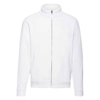 White Men's Sweat Jacket Fruit of the Loom