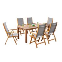 Gardenson ZOSTAVA ZÁHRADNÉHO NÁBYTKU drevo, textil