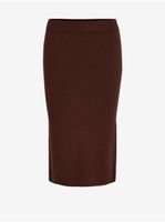 Brown sheath skirt VILA Viveta - Women