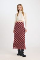 DEFACTO Coool A Shape Patterned Normal Waist Pocket Tulle Maxi Skirt